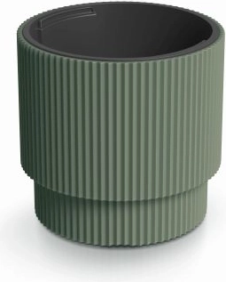 pot de fleurs milly avec insert 39,5 cm vert foncé
