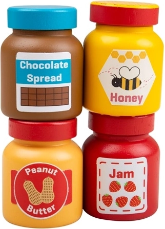 Ensemble en bois de tartinades pour le goûter