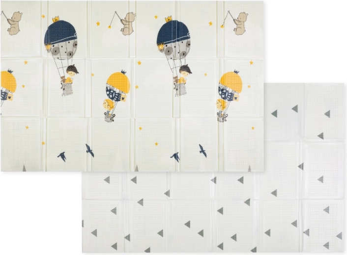 Petite&Mars tapis de jeu pliable Campy L 130 × 200 cm mountains & triangles