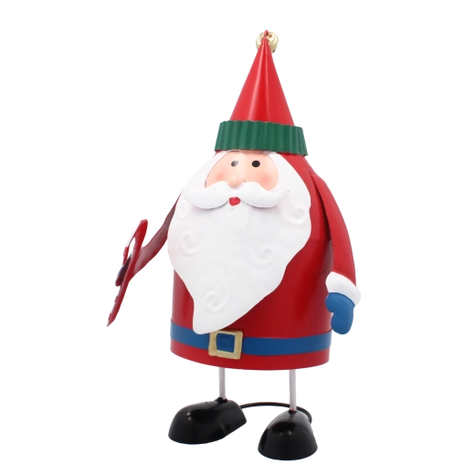 Figurine de Noël en métal Père Noël 21 cm