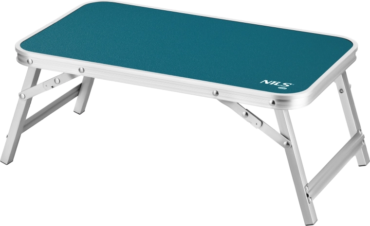 Table de camping pliante 50 × 30 × 20 cm bleue NILS Camp