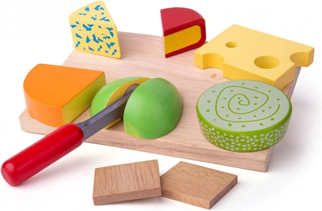 Ensemble de fromages en bois sur planche Bigjigs Toys