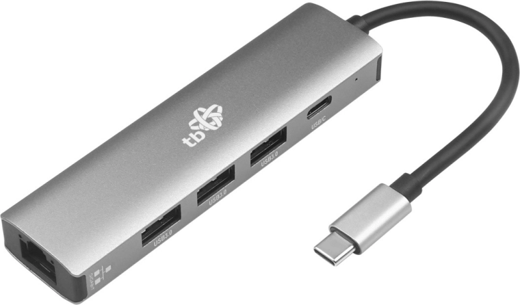 Hub adaptateur USB‑C 5‑en‑1 avec Ethernet (RJ45), 3× USB 3.0 et USB‑C PD 100 W