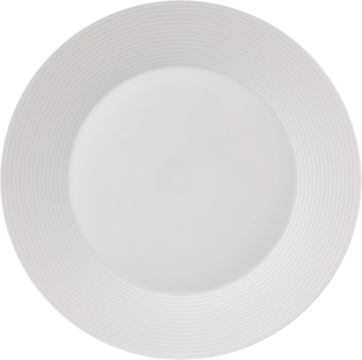 Assiette plate en porcelaine Mona avec liseré discret 27 cm