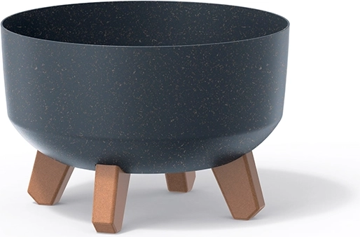 Cache-pot Gracia Low Eco Wood 23,5 cm – anthracite