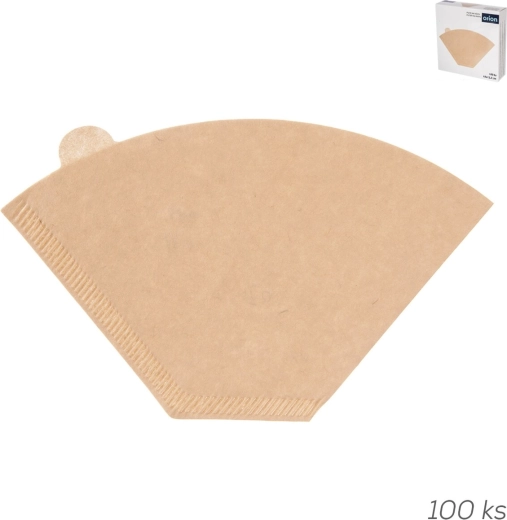 Filtres à café en papier non blanchis – grande taille – 100 pièces