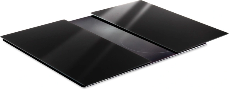 Vilde planches à découper en verre noires et couvercle de plaque de cuisson, 2 pcs, 60 × 52 cm