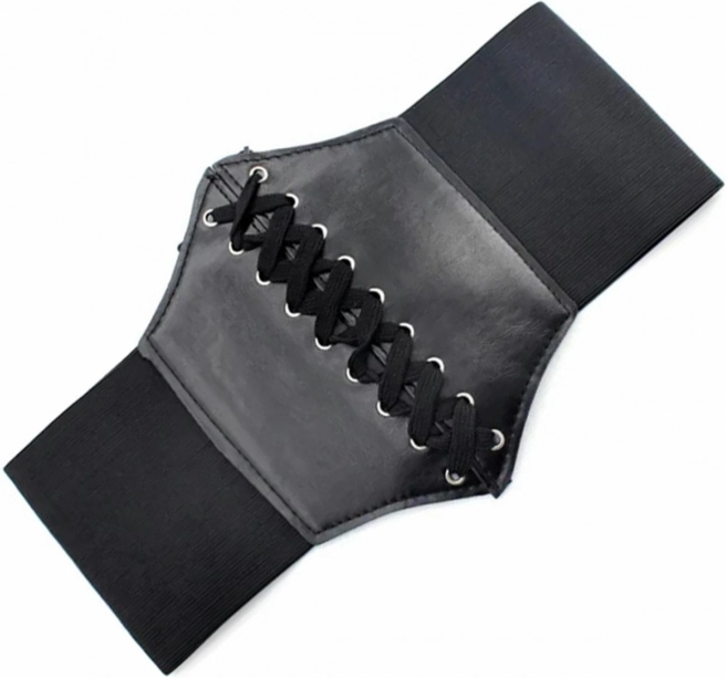 Bq65 large corset en caoutchouc à lacets, ceinture large