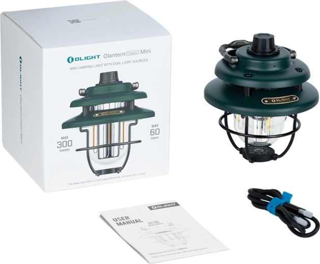 Olight Olantern Classic Mini lanterne de camping portable Forest Green, rechargeable