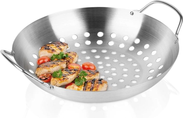 Panier de grillade perforé Vilde en acier inoxydable 28 cm