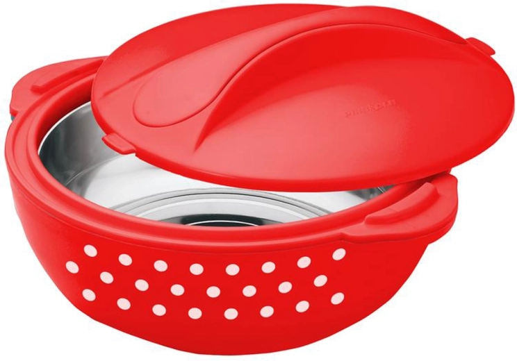 Marmite isotherme 5 l rouge à pois blancs