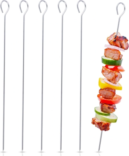 Brochettes Vilde en acier inoxydable 30 cm, 6 pièces