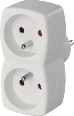 Adaptateur multiplicateur Emos 2× prise, blanc