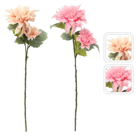 Branche artificielle avec fleurs 60 cm – mix de 2 couleurs