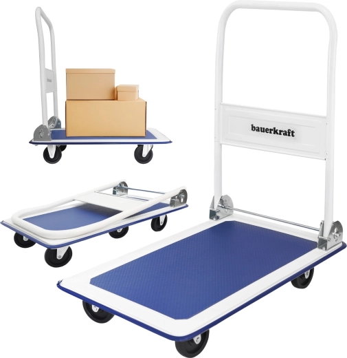 Chariot de transport à plateforme pliable pour entrepôt 150 kg - 1 pièce