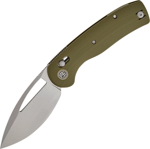 Petrified Fish Viper couteau de poche 8,9 cm, stonewash, G10 vert