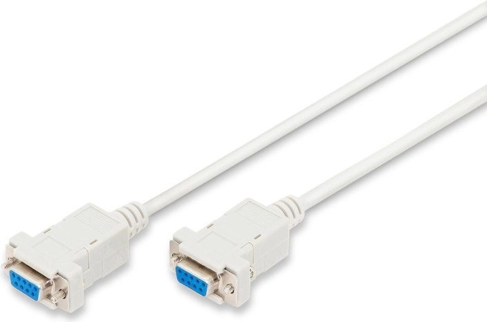 Câble null modem RS232 D-Sub 9 (femelle–femelle) 1,8 m gris
