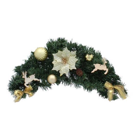 Décoration de Noël suspendue 60 cm couleur or