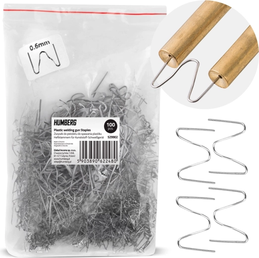 Agrafes pour soudeuse de plastique type B 6 mm – 100 pcs Humberg