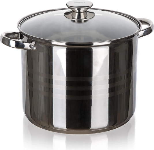 Faitout en acier inoxydable LIVING 26 cm avec couvercle en verre 11,1 l