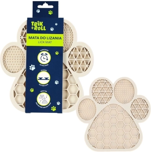 Tapis de léchage pour chien avec ventouses