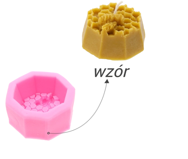 Moule en silicone pour bougies alvéole avec abeille