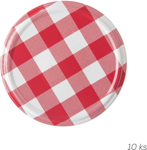 Couvercle métallique de stérilisation TO 82 motif vichy 10 pcs