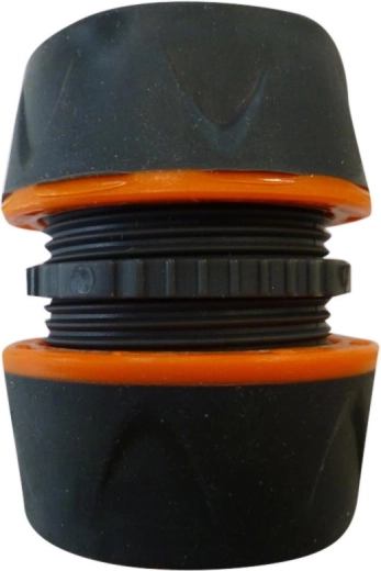Raccord de tuyau 1/2 pouce orange‑noir
