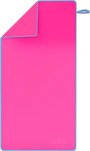 Serviette en microfibre à séchage rapide NILS aqua rose-bleu 140 × 70 cm