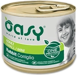 Pâté pour chiens Oasy One Protein Adult Small/Mini lapin 200 g