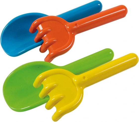 Ensemble d'outils de jardin pour enfants : Pelle et râteau - 18 cm