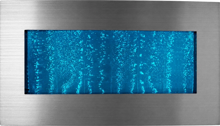 Panneau mural à bulles d’eau suspendu avec éclairage LED RGB 95 × 55 × 11,5 cm