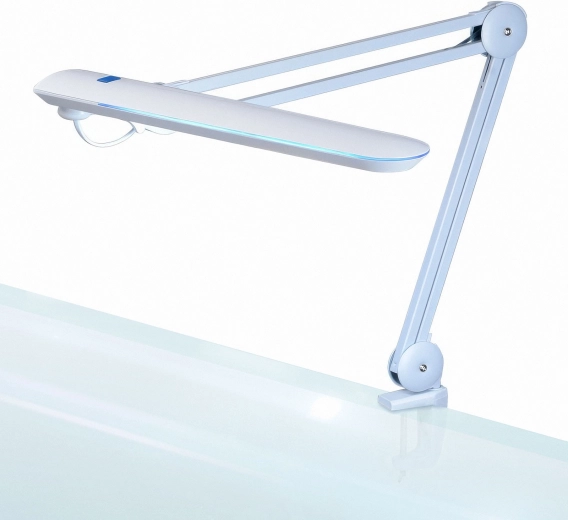Lampe de bureau LED blanche à intensité réglable avec pince