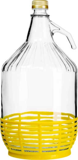 Dame-jeanne en verre avec couvercle 5 l