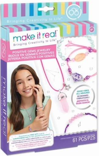 MAKE IT REAL coffret de création de bijoux Positive Gems – collier et 3 bracelets
