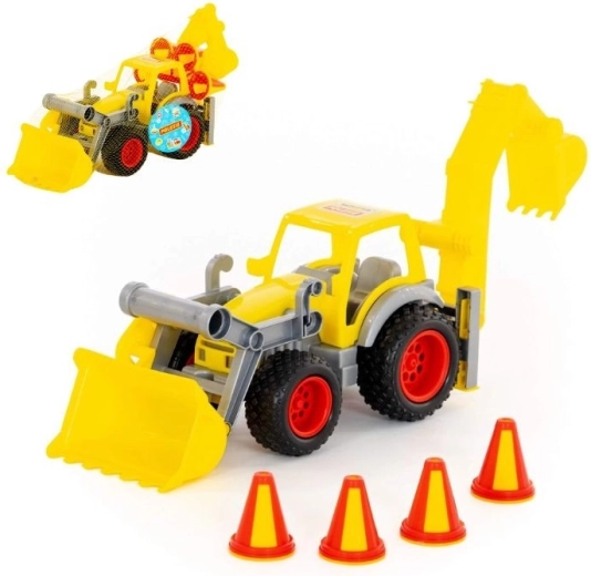 Tracteur en plastique avec chargeur frontal ConsTruck