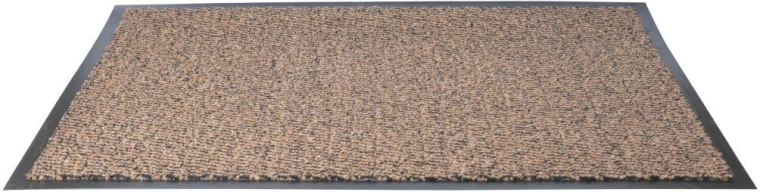 Paillasson d’extérieur nettoyant en caoutchouc et polypropylène 60 × 90 cm, mélange chiné de couleurs