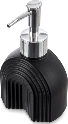 Distributeur de savon en verre, noir, 180 ml