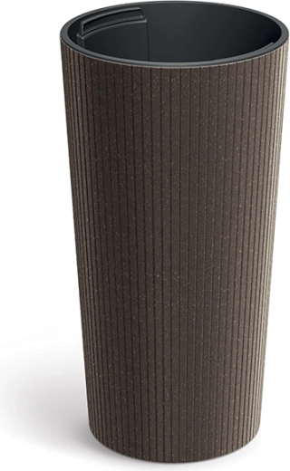 Cache-pot Lamia Slim Eco Wood café