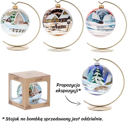 Boule de Noël décorée 120 mm - 1 pièce