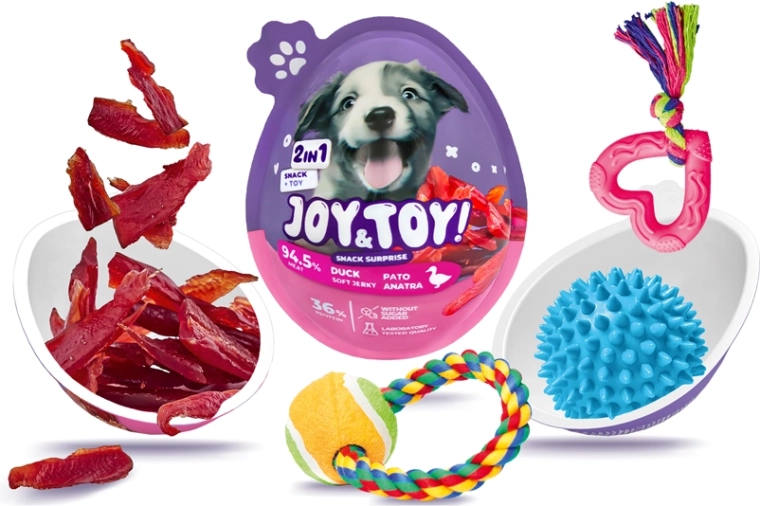 Joy&toy! Œuf surprise pour chiens – soft jerky de canard