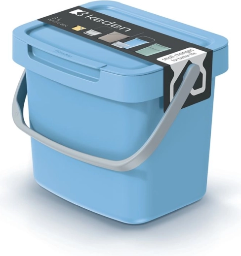Poubelle 3 l bleu clair SYSTEMA Q COLLECT