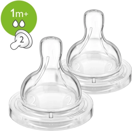 Tétine Philips AVENT Anti-colic/Classic+ débit lent 1 m+, 2 pcs