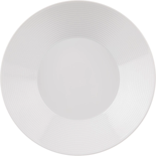 Assiette creuse en porcelaine Mona avec liseré 22 cm
