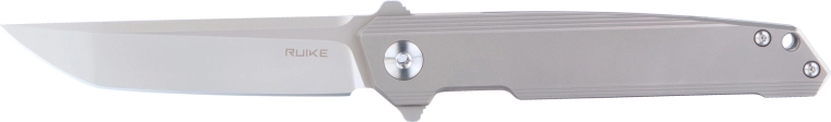 Ruike M126-TZ couteau de poche 9 cm, titane gris, Bead Blasted