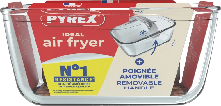 Panier en verre pour friteuse à air 1,5 l avec poignée amovible