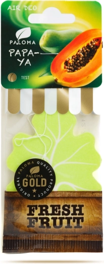Paloma Gold Fresh Fruit Papaye, désodorisant suspendu pour voiture
