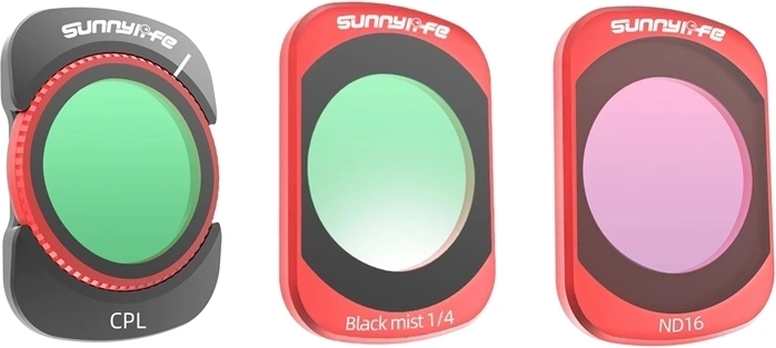 Kit de filtres Sunnylife pour Osmo Pocket 4/3 (CPL, ND16, Black Mist 1/4)