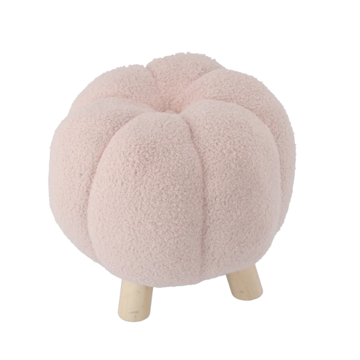 Pouf décoratif rose 32 × 30 cm