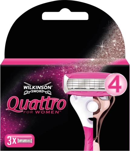 Têtes de rasoir de rechange Wilkinson Quattro for Women Rosegold, 3 pcs